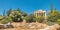 Landscape of Ancient Agora with old Temple of Hephaestus, Athens, Greece. This place is famous tourist attraction in Athens