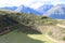 Landscape of an ancient nature amphitheater in-between the mountains