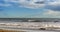 Landscape of an Andalusian beach with a beautiful cloudy sky