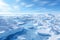 Landscape of Antarctica, view of pure ice, snow and water in sea