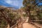 Landscape Arch along the Devils Garden trail in Arches National Park Utah - sandy hiking trail leading to the formation