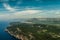 Landscape around Dubrovnik International Airport, Croatia, Pilots view during approach