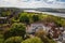 Landscape around of Rochester city include river Kent and yacht club