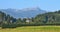 Landscape around the village of Rosegg in Austria in the Land of