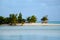 Landscape of Arutanga island in Aitutaki Lagoon Cook Islands