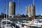 Landscape of Auckland city skyline from Silo Park