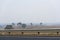 A landscape of Australia hill alongside a long road at outback of New South Wales.