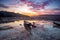 Landscape Bali Islands at dawn tide of the ocean