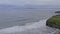 landscape of the Ballybunion Cliff Walk and rugged cliffs and seashore in County Kerry in western Ireland