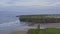 landscape of the Ballybunion Cliff Walk and rugged cliffs and seashore in County Kerry in western Ireland