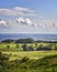 Landscape and Baltic Sea with clouds on the island Hiddensee