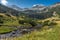 Landscape with Banderishki Chukar Peak and mountain river, Pirin Mountain