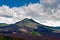 Landscape of Batur volcano on Bali island