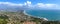 Landscape bay Terracina from San Felice Circeo, Italy