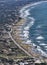 Landscape beach bay Terracina from San Felice Circeo