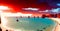 Landscape Beach Coast Panaromic View. Magical AI Generated Wall Art Canvas Painting, Children Book