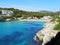 Landscape of the beautiful bay of Cala Estany d`en Mas with a wonderful turquoise sea, Cala Romantica, Porto Cristo, Majorca