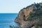 Landscape in the Beautiful Cala Futadera beach is one of the few remaining natural unspoiled beaches on the Costa Brava, Catalonia