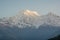 Landscape of beautiful Himalayas mountains during sunset