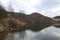 Landscape of a beautiful Radoinja lake with reflection in Serbia