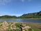 Landscape of beautiful reservoir in summer season