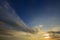 Landscape of beautiful sky and streaky cloud in morning