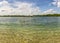 Landscape with berezovoi water in an abandoned quarry