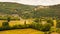 Landscape of Beynac et Cazenac from Le Jardin Marqueyssac France