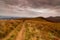 Landscape in the Bieszczady mountains in Poland.