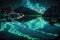 Landscape Bioluminescence glowing plankton in water fantasy