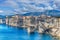 Landscape with Bonifacio town in Corsica, France