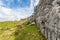 Landscape of the Burren limestone plateau in Caher valley and Black Head