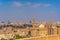 Landscape of Cairo from the Alabaster Mosque under the sunlight in Egypt