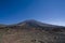 Landscape from the Canary Island of Tenerife in the center of the island with a cloudless sky