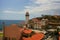 Landscape with Candelaria town on Tenerife.