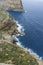 landscape, Cape formentor on the island of Majorca in Spain. Cliffs along the Mediterranean Sea