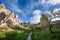 Landscape of Cappadocia, Turkey. The top of the hill is a strange sandstone mountain