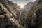 Landscape of the Cares route in Picos de Europa