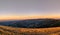 Landscape with carpathian mountains in the spring season