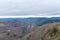 Landscape of Cathar castle of Montsegur in Ariege, Occitanie in south of France