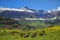 Landscape in the Caucasus Mountains, Kazbegi region, Georgia