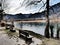 Landscape of Cavazzo Lake in Winter