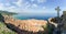 Landscape with Cefalu and Mediterranean sea, Sicily island