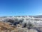 Landscape in Central Utah Great Basin Desert Snowy Scene with Crystals on Sagebrush