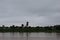 Landscape of the Chao Phraya River, Nakhon Sawan Province, Thailand, flooded