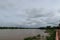 Landscape of the Chao Phraya River, Nakhon Sawan Province, Thailand, flooded