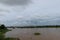 Landscape of the Chao Phraya River, Nakhon Sawan Province, Thailand, flooded