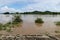 Landscape of the Chao Phraya River, Nakhon Sawan Province, Thailand, flooding situation, flash floods