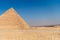 Landscape with Chephren pyramid on the Giza plateau