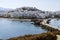 Landscape of Chora in a summer sunny day. Naxos - Greek island